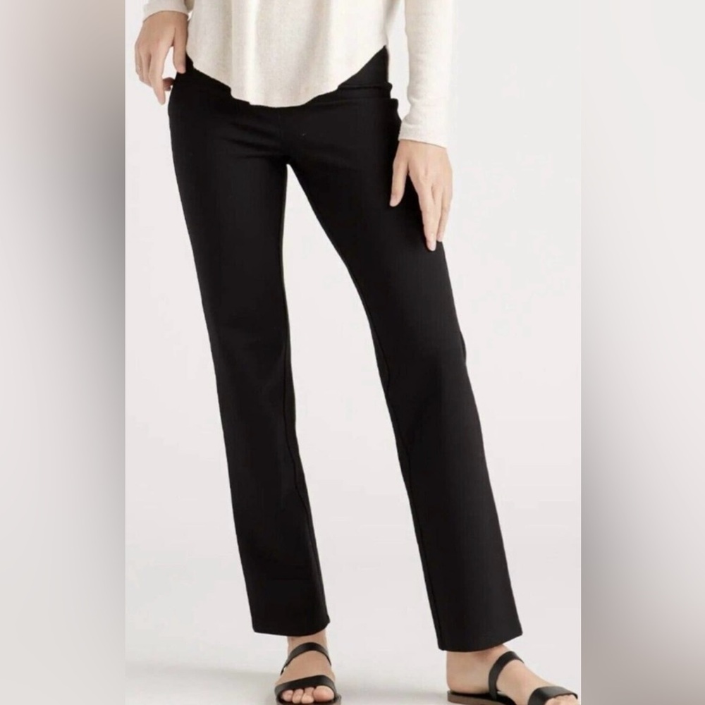 Quince Ultra-Stretch Ponte Pintuck Ankle
Pant Black Size Extra Small